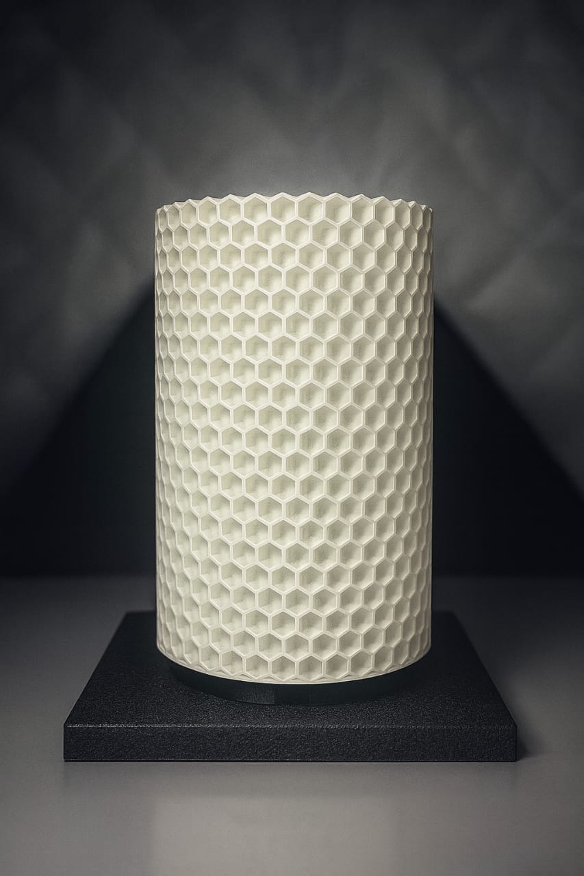 Honeycomb Pattern Table Lamp | Modern Ambient Night Light for Home Decor