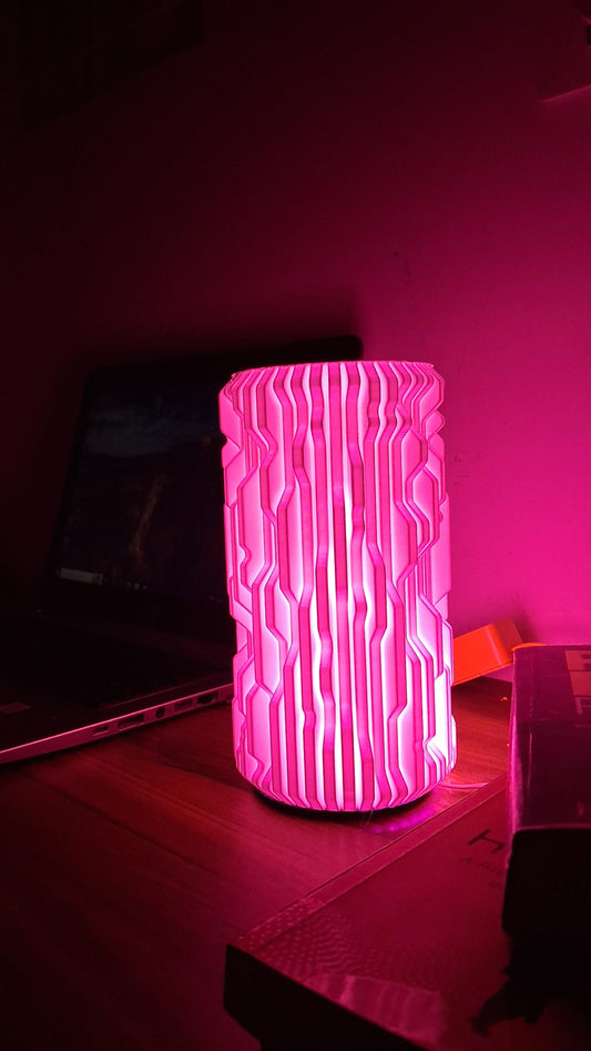 Sci Fi Table lamp in Pink light Geometric Pattern Table Lamp |
