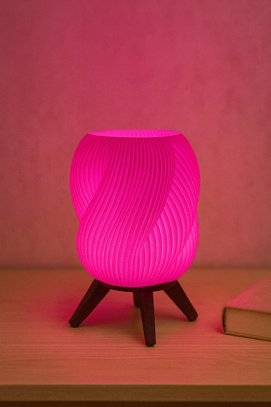 Spiral Modern Decorative Table Lamp with Tripod Stand | Soft Ambient Night Lightning