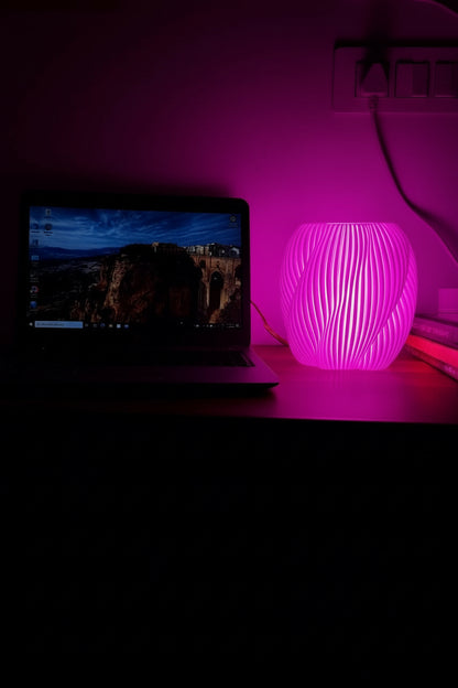 Spiral Modern Decorative Table Lamp with Tripod Stand | Soft Ambient Night Lightning