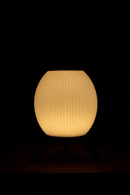Soft Glow Ribbed Table Lamp | Modern Night Lamp for Bedroom, Desk & Home Décor