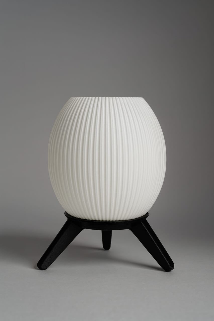 Soft Glow Ribbed Table Lamp | Modern Night Lamp for Bedroom, Desk & Home Décor