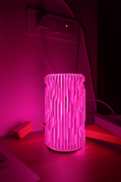 Sci Fi Table lamp in Pink light Geometric Pattern Table Lamp |