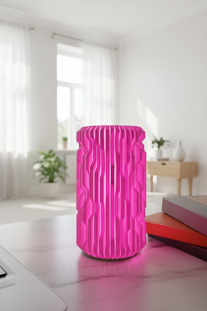 Sci Fi Table lamp in Pink light Geometric Pattern Table Lamp |