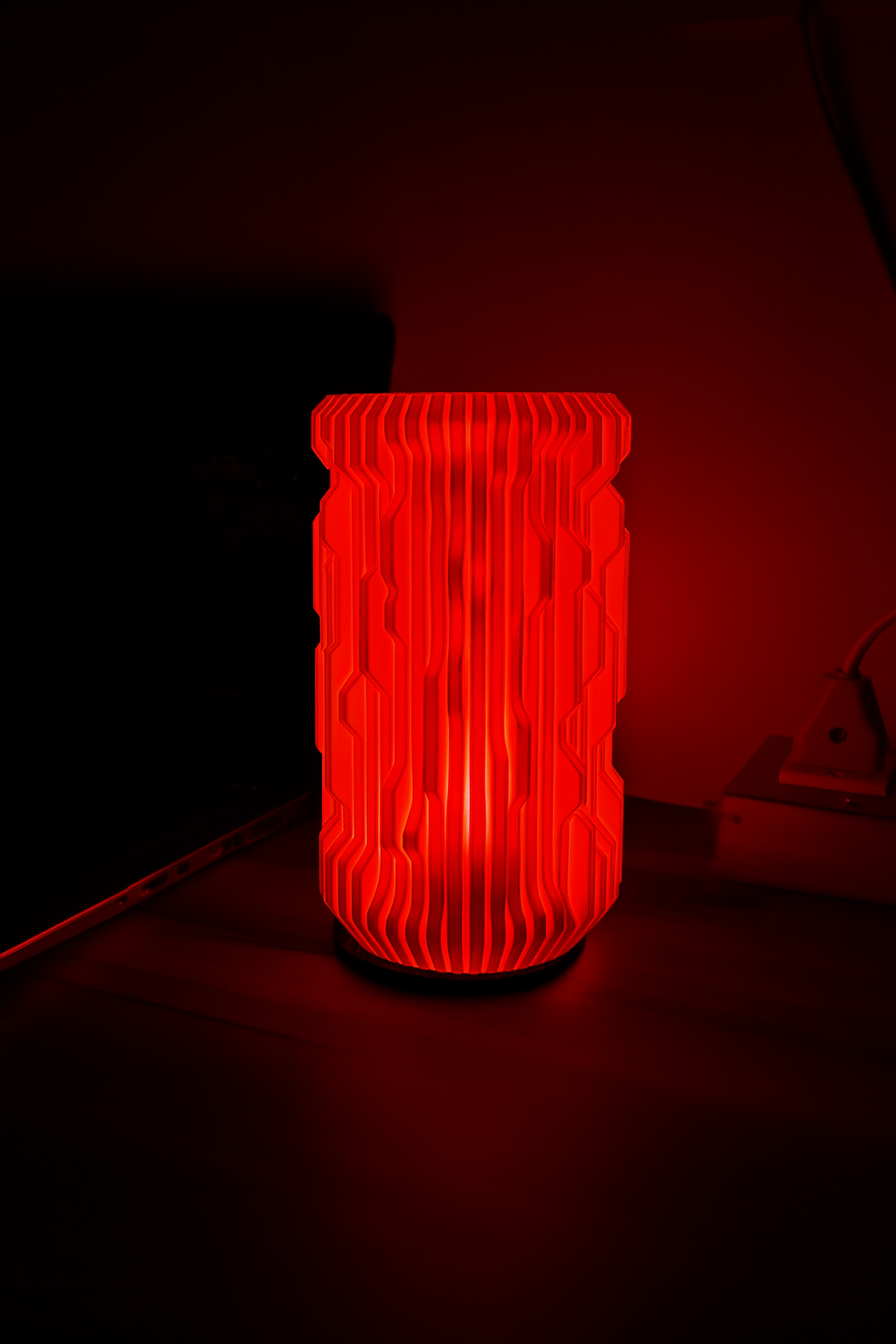 Sci Fi Table lamp in Red light Geometric Pattern Table Lamp |