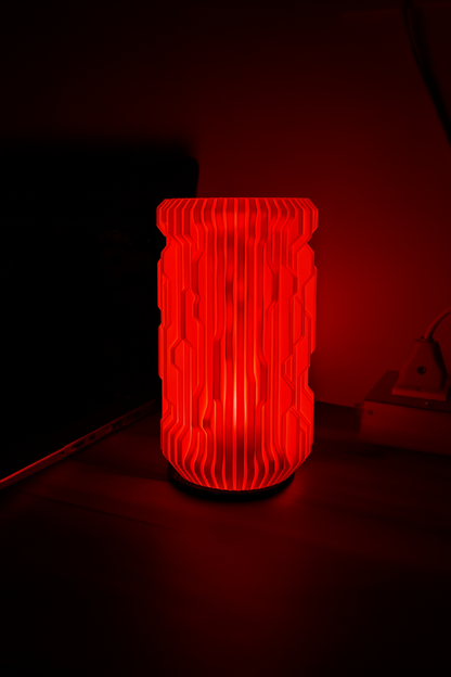 Sci Fi Table lamp in Red light Geometric Pattern Table Lamp |