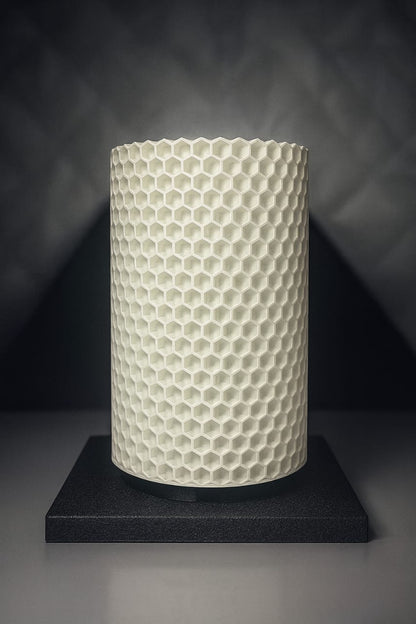 Honeycomb Pattern Table Lamp | Modern Ambient Night Light for Home Decor