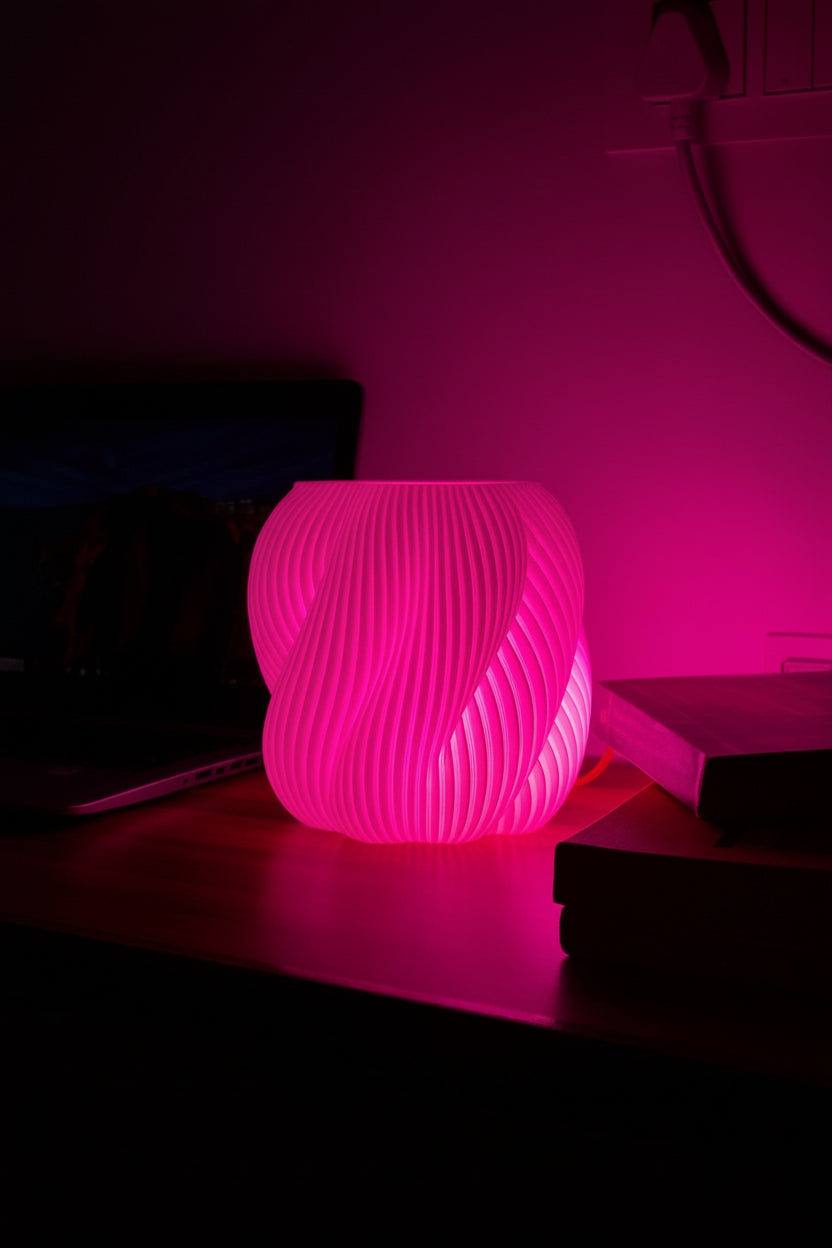 Spiral Modern Decorative Table Lamp with Tripod Stand | Soft Ambient Night Lightning