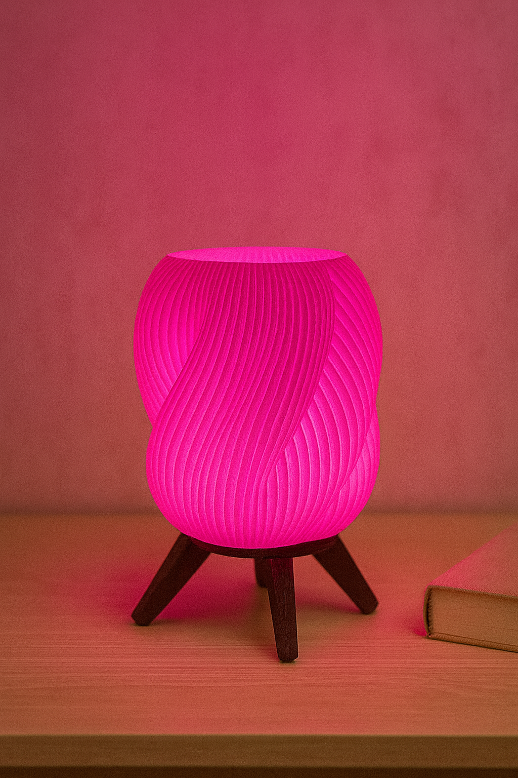 Spiral Modern Decorative Table Lamp with Tripod Stand | Soft Ambient Night Lightning